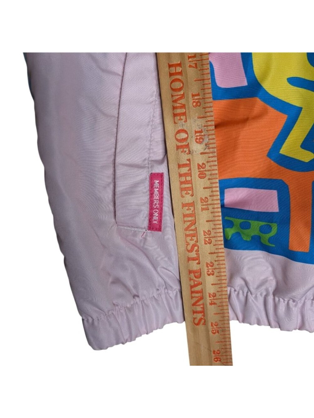Members Only X Keith Haring Colorful Graffiti Zip Hooded Windbreaker Jacket Smal - Picture 7 of 16